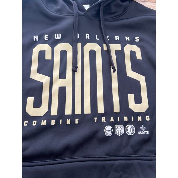 NFL Men's Saints Pullover Hoodie Sweatshirt Size Large Combine Training - Picture 3 of 9